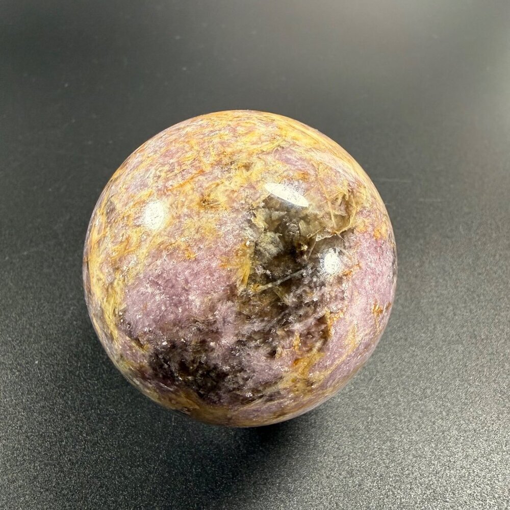 Rare Natural Amethyst Auralite 23 Sphere Stone Orb Healing Crystal  60.3mm 322g - Picture 5 of 9